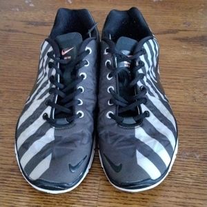 Nike Free TR Fit 3 Black/ White Zebra Print Running Shoe Size 10